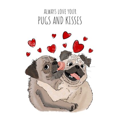 AA-1033 PUGS AND KISSES